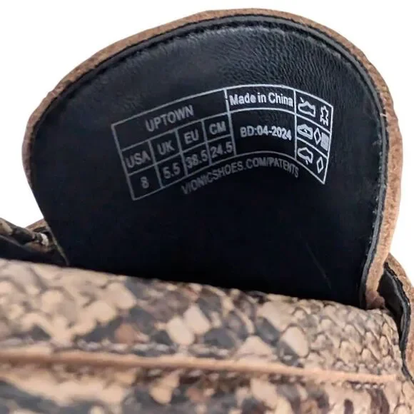 Vionic 8 Uptown Loafer Ivory Multi Snakeskin Career Casual Comfort Boating Women - Picture 7 of 10